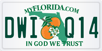 FL license plate DWIQ14