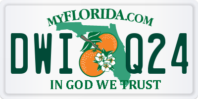FL license plate DWIQ24
