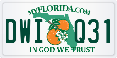 FL license plate DWIQ31