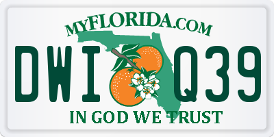 FL license plate DWIQ39