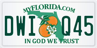 FL license plate DWIQ45