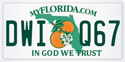 FL license plate DWIQ67