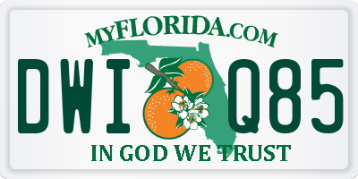 FL license plate DWIQ85