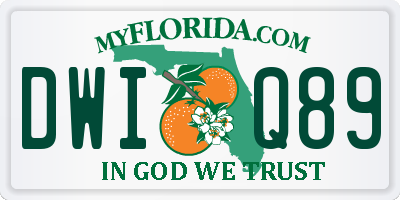 FL license plate DWIQ89