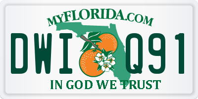 FL license plate DWIQ91