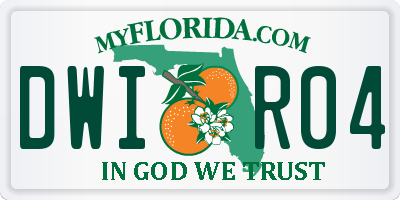 FL license plate DWIR04