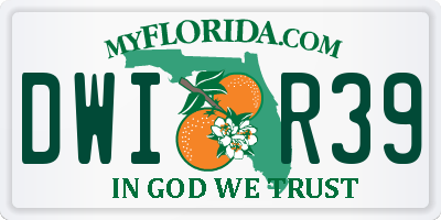 FL license plate DWIR39