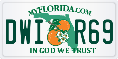 FL license plate DWIR69