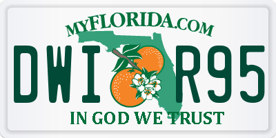 FL license plate DWIR95