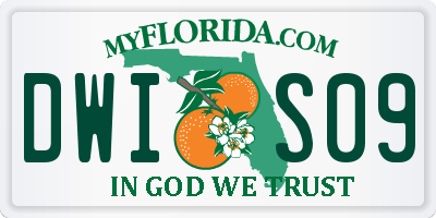 FL license plate DWIS09