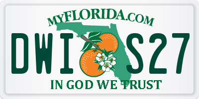 FL license plate DWIS27