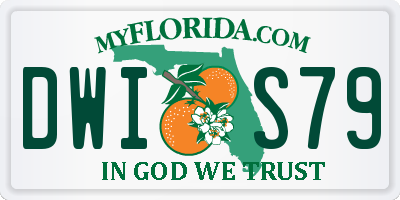 FL license plate DWIS79