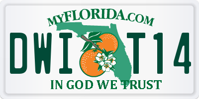 FL license plate DWIT14