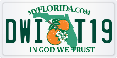 FL license plate DWIT19