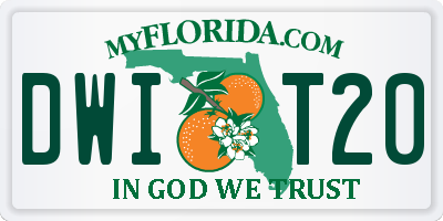 FL license plate DWIT20