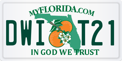 FL license plate DWIT21