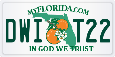 FL license plate DWIT22