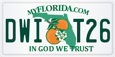 FL license plate DWIT26