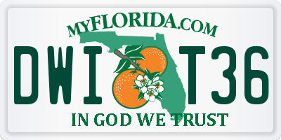 FL license plate DWIT36