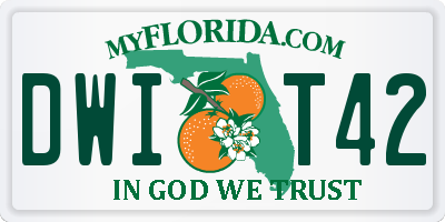 FL license plate DWIT42