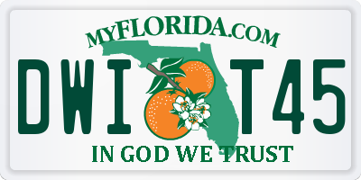 FL license plate DWIT45
