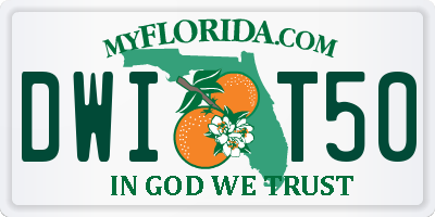 FL license plate DWIT50