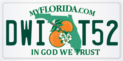 FL license plate DWIT52
