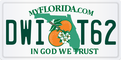 FL license plate DWIT62