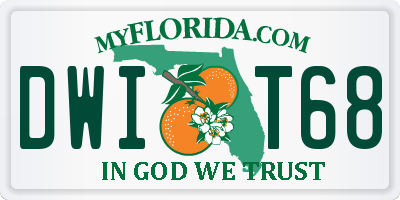 FL license plate DWIT68