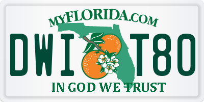 FL license plate DWIT80