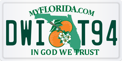 FL license plate DWIT94