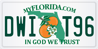 FL license plate DWIT96
