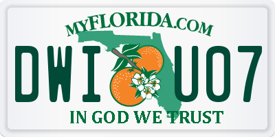 FL license plate DWIU07