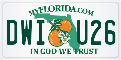 FL license plate DWIU26