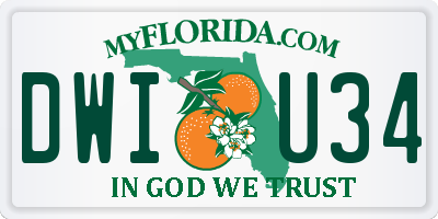 FL license plate DWIU34