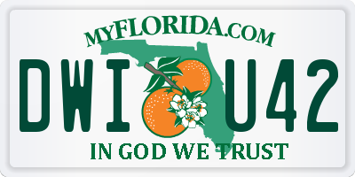 FL license plate DWIU42