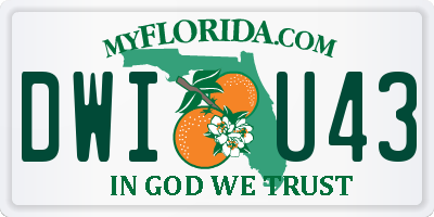 FL license plate DWIU43