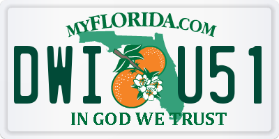 FL license plate DWIU51