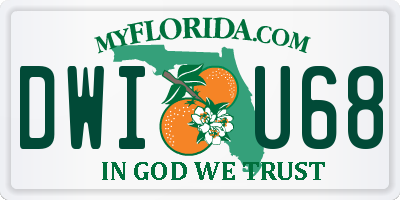 FL license plate DWIU68
