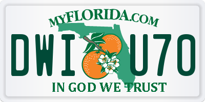 FL license plate DWIU70
