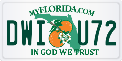 FL license plate DWIU72