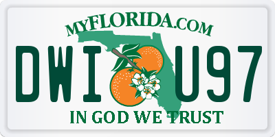 FL license plate DWIU97
