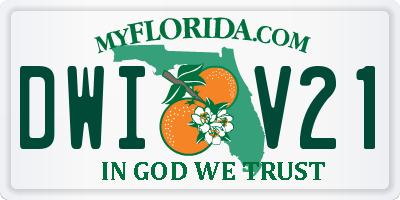 FL license plate DWIV21