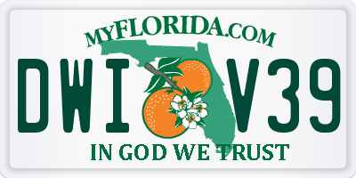 FL license plate DWIV39