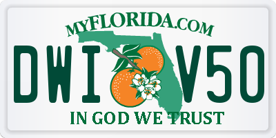 FL license plate DWIV50