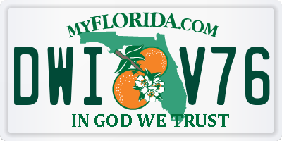 FL license plate DWIV76