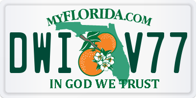 FL license plate DWIV77
