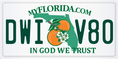 FL license plate DWIV80