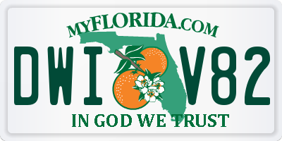 FL license plate DWIV82
