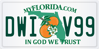FL license plate DWIV99